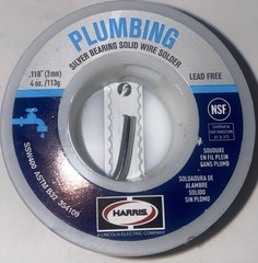 HARRIS 4 oz (113 g) Silver Bearing Lead Free Solid Wire Solder