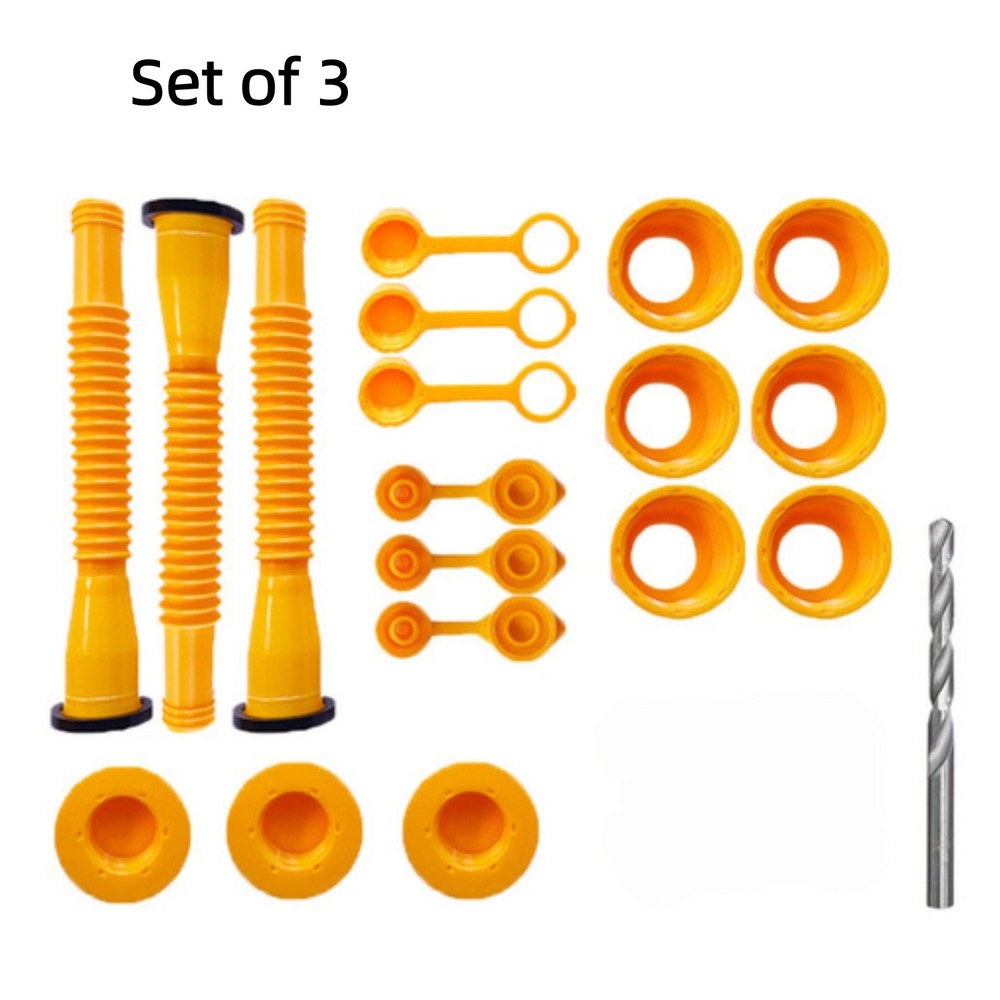 Gas Can Spout Replacement Kit Flexible Nozzle Vent Caps for 1/2/5/10 Gallon Jug