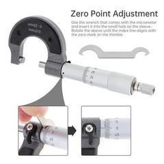 Industrial Grade Outside Micrometer, Measuring Range 0-25 mm Accuracy 0.01 mm
