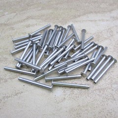 Qty (50) Aluminum Truss Head Round Flat Rivets 3/16″ x 2″ Semi Hollow