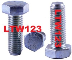 (2) M14 – 2.00 x 60mm (FT) DIN 933 Class 8.8 Hex Cap Screw Yellow Zinc