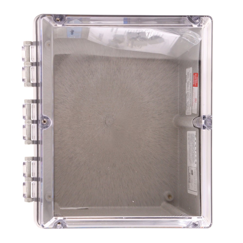 CARLON NC1086 CIRCUIT SAFE NEMA ENCLOSURE HINGED CLEAR COVER, 10X8X6″