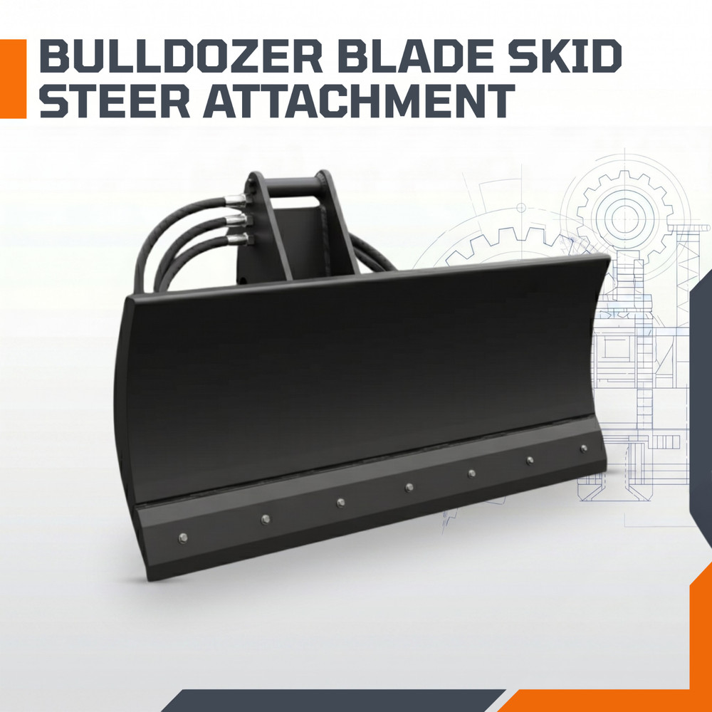 TYPHON STOMP Mini Skid Steer Bulldozer Attachment for Grading and Earth Moving
