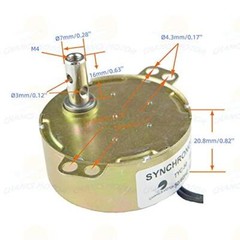 TYC-50 Small Synchronous Motor AC 110V 2.5/3RPM 4W 50/60HZ CW/CCW Electric Gear