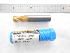 NEW DURA-MILL USA .3135″ DIA X 1/2″ LOC X 2″ L X .060″ CR 4FL CC CARBIDE ENDMILL