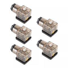 20PCS Din 43650-A PG11 Solenoid Coil Connector Socket With Led 24V Dc 24 Pole