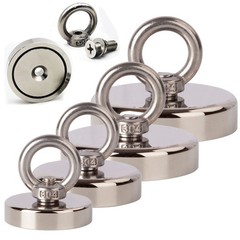 400-1300LBS Fishing Magnet Neodymium Super Strong Retrieving Treasure Hunt
