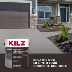 Slip Resistant Gray Concrete Paint, Interior/Exterior, 1 Gal**^