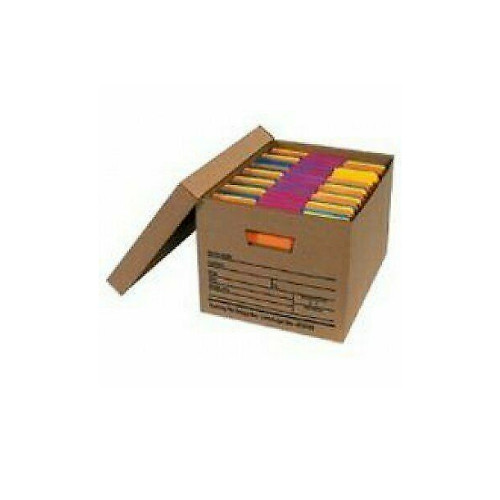 15 x 12 x 10″ Kraft Economy File Storage Boxes with Lids QTY PER BUNDLE 12