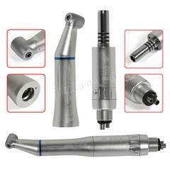 Dental low slow speed straight handpiece/ contra angle / air motor 4Hole Black
