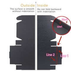 50 PCS 7x5x4 Inches Black Small Mailer Corrugated Cardboard Shipping Boxes