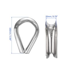 Stainless Steel Thimble – for 20mm 3/4″ Wire Rope, Apply to Outdoor(M20)