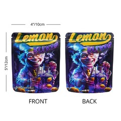 100pcs 3.5g Mixed Holographic Mylar Bags Smell Proof Resealable Zipper Pouches
