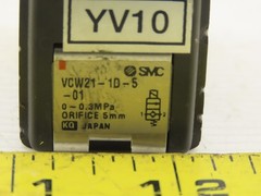SMC VCW21-1D-5-01 Solenoid Valve 1/8″NPT 5mm Orifice 0-0.3MPa