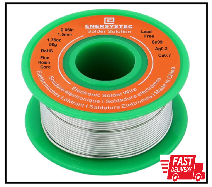 1.5Mm Electronic Solder Wire Lead Free Rosin Flux Core Diameter 0.06In Large Siz