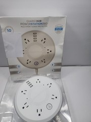 ChargeHub Powerstation 360 10-Device Surge Protector Power Strip Includes 4 U…