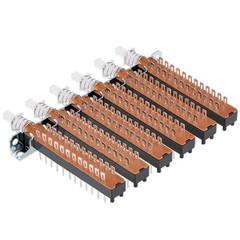 Interlock Push Button Switch Piano Type 8PDT 24 Pin 6 Row
