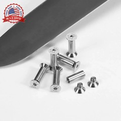 10 Packs Knife Handle Screws Rivets Bolts Fasteners,Hex Flat Head Screws for Bla