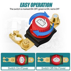 Top Post Battery Disconnect Switch 12-48V Heavy Duty Kill Car RV Boat Marine