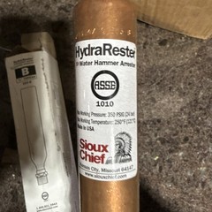 Sioux Chief 653-B Hydra-Rester 3/4″ B Thread PAttern Water Hammer Arrestor