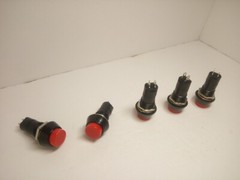 5X Pack Maintained Round Red On Off 2 Pins Push Button Power Switch 3A 250V Lot