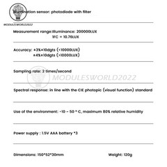 S8608 LCD Light Meter Digital Illuminance Meter Luxmeter Photometer 200000Lux