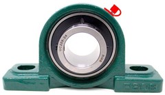 (2) UCP208-24 Solid Base Pillow Block Bearing 1-1/2 Bore Self Aligning 2 Bolt