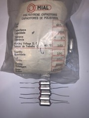10,000 pF 160 volt Polystyrene Capacitor Tolerance +/- H% By MIAL NEW QTY (5)