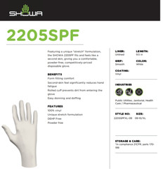 1000 Gloves! SHOWA Vinyl Disposable Medical Exam Gloves 5MIL Powder & Latex-Free