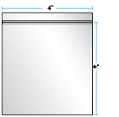 4″ x 6″ Zip Seal 2 Mil 4 Mil 6 Mil Thick Reclosable Top Lock Plastic Zipper Bags