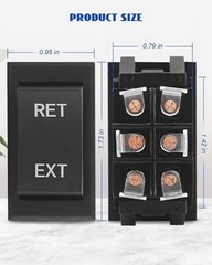 30 Amp DPDT Momentary Switch, On-Off-Momentary On Rocker Switch 6 Pin for Many F