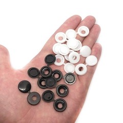 50 Pcs Plastic Hinged Screw Cover Caps – Easy Snap-On Flip Tops in Black