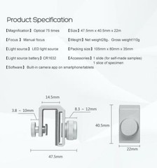 Supereyes Smartphone Compound Microscope Camera Adapter for iPhone and Android