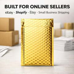 Gold Poly Bubble Mailers Self Seal Padded Shipping Envelopes Choose Size Qty