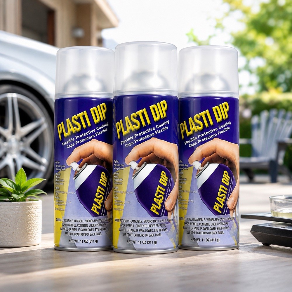 Plasti Dip Clear Rubberized Spray Coating 11 oz Aerosol Cans – Pack of 3