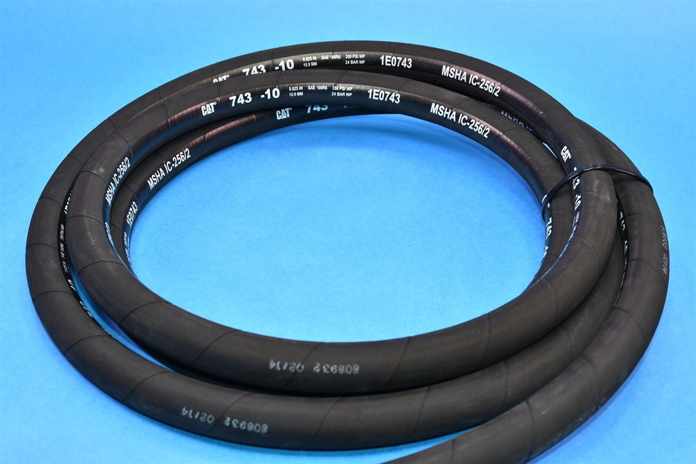 10′ MSHA Approved 5/8″ .625″ Flame Resistant High Temperature Hydraulic Hose