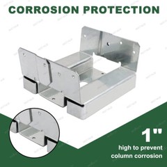 10 packs Adjustable Post Base ABA66Z ZMAX kit for Porch Railings, Mailbox Posts