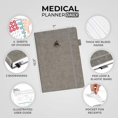 Clever Fox Medical Planner Diary Notebook Wellness Logbook Lasts 3 Months