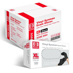 Basic Disposable Medical Synmax Vinyl Exam Gloves- 4 Mil Safty Glove 1000 Pcs –