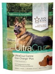 UltraCruz Canine Iron Charge Plus Supplement for Dogs, 120 Tasty Chews
