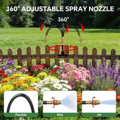 230FT Drip Irrigation System for Garden with 38pcs Adjustable Copper Nozzles …