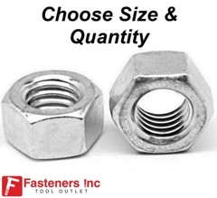 Sizes 1/4″-20 to 1-1/2″ Low Carbon Grade 2 Finished Hex Nuts Zinc Plated