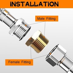 Corrosion-Resistant 3/4″ to 3/8″ NPT Brass Reducer – 2 Pieces for Plumbing
