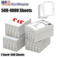 500x Fanfold Direct Thermal Shipping Labels for Zebra & Rollo Printers 4″ x 6″
