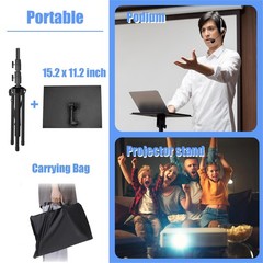 Kereal Laptop Projector Tripod Stand, Universal Portable 25 to 48 inch, Black