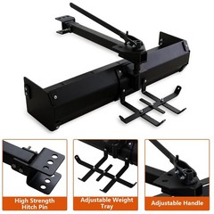 42″ Tow Behind Box Scraper Blade Rust Resistant Lawn Tractor W/ Adjustable Angle