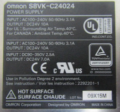 😍 OMRON POWER SUPPLY 100-240V 24VDC 10A S8VK-C24024
