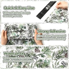 100Pcs Christmas Poly Mailer 10 x 13 Inch Pine Tree Cones Packaging Bags Self…