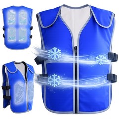 Cooling Vest for Men & Women, Adjustable Ice Jacket with 28 Reusable Ice Packs,