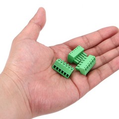 10PCS 6-Pin PCB Mount Screw Terminal Block Connectors 3.81mm/0.15″ Pitch
